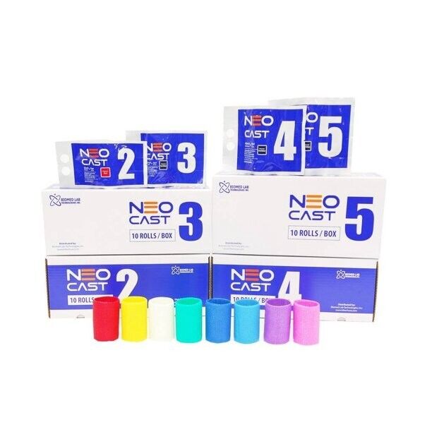 NEO Cast 5 in. x 4 yards Polyester Casting Tape - Dark Blue - 20 Rolls - T&S Outlets