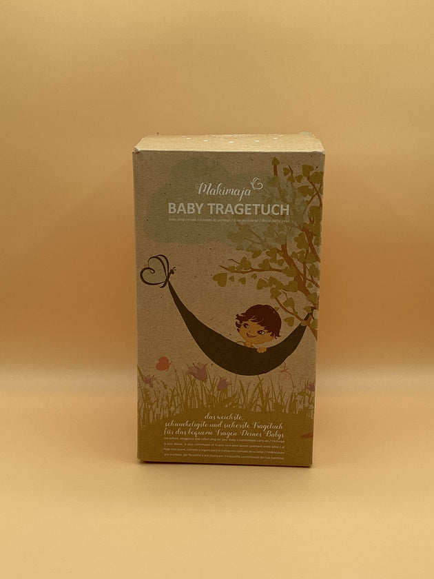 a box with a picture of a baby in a hammock