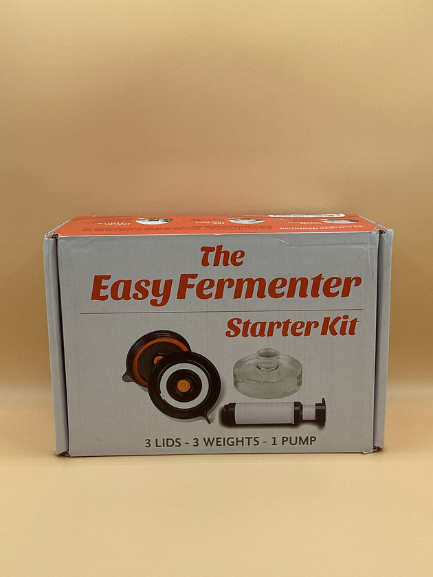 the easy fermenter starter kit is in its box