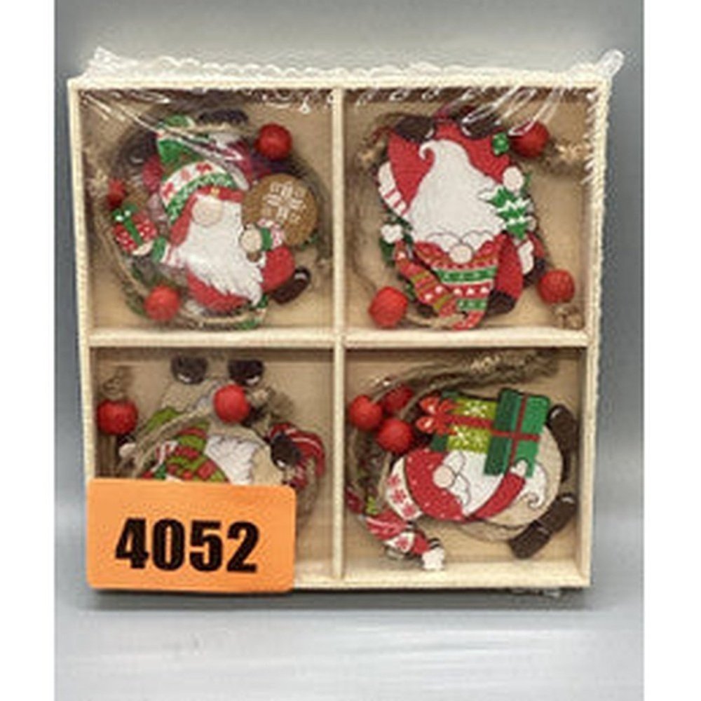12 Pieces Gnome Ornaments Wooden Christmas Ornaments - T&S Outlets